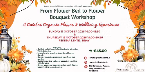 From Flower Bed to Flower Bouquet - October  Wellbeing Workshop