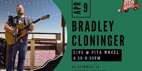 LIVE MUSIC @ PITA WHEEL BELMONT- Bradley Cloninger