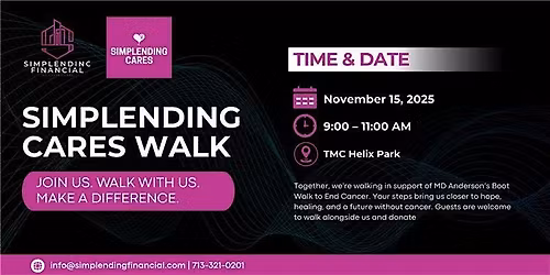 Simplending Cares:  MD Anderson's Boot Walk to End Cancer