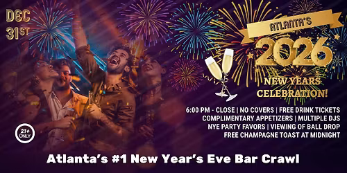 Atlanta - Midtown - NYE Bar Crawl