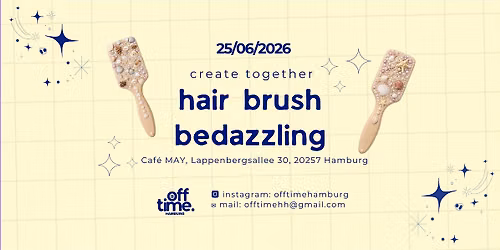 DIY Event Hamburg | Hair Brush Bedazzling | create together by offtime