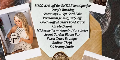 GRACY MAE\u2019S BOUTIQUE 1 YEAR ANNIVERSARY \u2728 