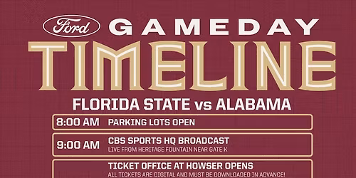 Florida State Seminoles at Alabama Crimson Tide Football at Bryant-Denny Stadium