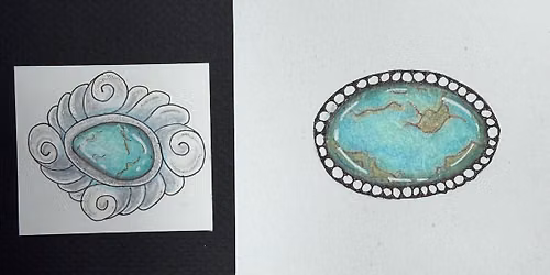 Zentangle: Turquoise Gem Stones w\/Diana