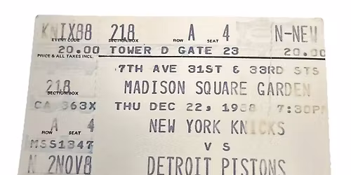 Detroit Pistons at New York Knicks Tickets