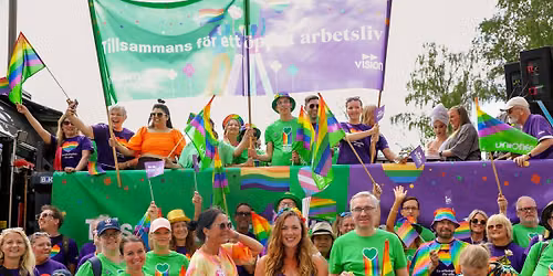 G\u00e5 med Vision och Unionen i Prideparaden - tillsammans f\u00f6r ett \u00f6ppet arbetsliv