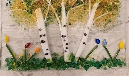 Fused Glass Aspen Trees