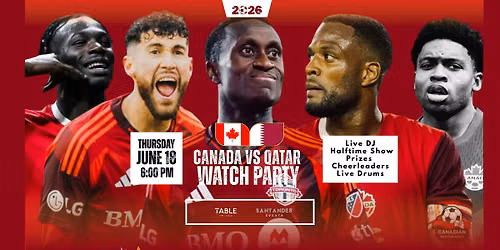 Canada VS Qatar Watch Party at TABLE Fare + Social