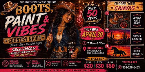 Boots, Paint & Vibes: Country Night