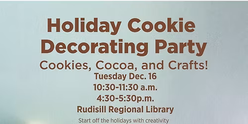 Holiday Cookie Decorating Party-Afternoon Session