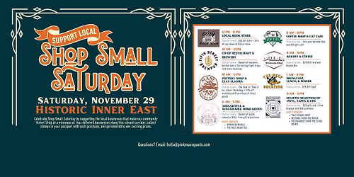 Small Shop Saturday in the Historic Inner East