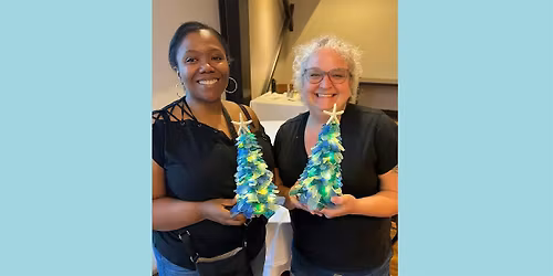 Sea Glass Tree Craft Night at Pinstripes