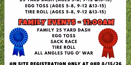 Seabrook OHD - Field Event Times