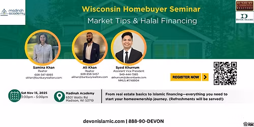 Wisconsin Homebuyer Seminar: Market Tips & Halal Financing