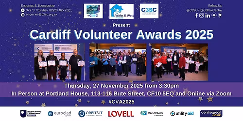 Cardiff Volunteer Awards 2025 (Hybrid Event)