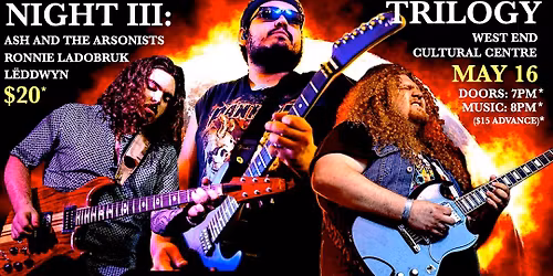 Guitar Night III: The Trilogy with Ash And The Arsonists, Ronnie Ladobruk and L\u00ebddwyn