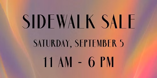 Sidewalk Sale!