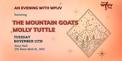 WFUV's An Evening with The Mountain Goats and Molly Tuttle