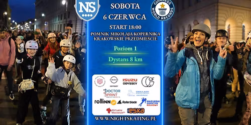 Nightskating Warszawa 6.06.2026 - Bajkowe postacie, poziom 1