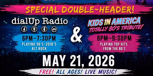 LangTree Live double-header w\/ dialUp Radio and Kids in America Totally 80's Tribute!