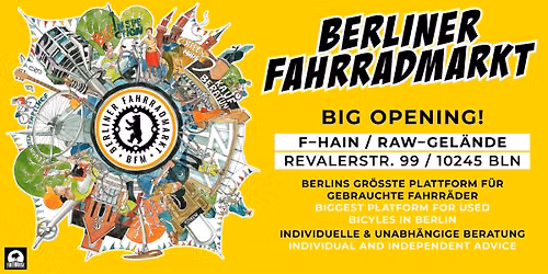 Berliner Fahrradmarkt Friedrichshain \/\/ RAW Gel\u00e4nde