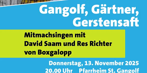 Gangolf, G\u00e4rtner, Gerstensaft