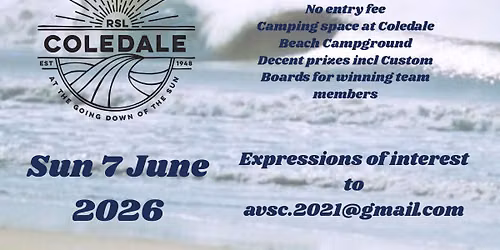 Inaugural Coledale RSL Chilly Surf Comp