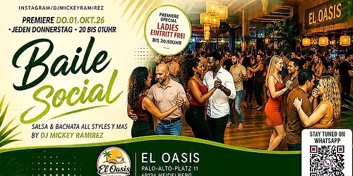 Premiere \u2605 BAILE SOCIAL \u2605 dann Jeden Donnerstag