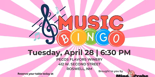 FREE Music Bingo at Pecos Flavors Winery