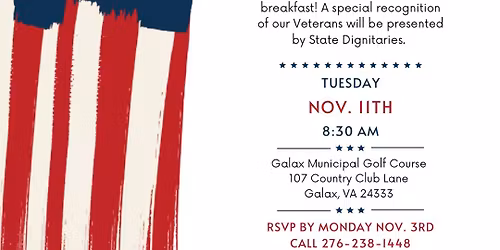 2025 Annual Veteran\u2019s Breakfast