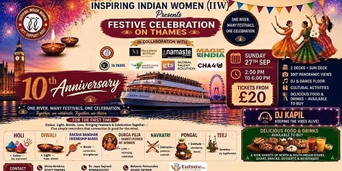 Festive Celebration On Thames - Bollywood Boat Party