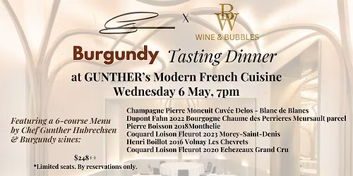 BURGUNDY Tasting Dinner @Gunther's