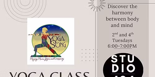 Yoga @ Studio 404-Tuesday, May 26th, 6-7pm