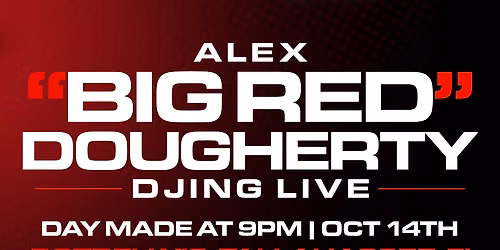 Big Red DJing live in the Garden