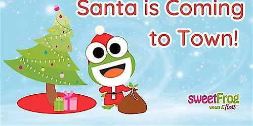 Santa and the sweetFrog Mascot are Coming to Town at sweetFrog Salisbury!