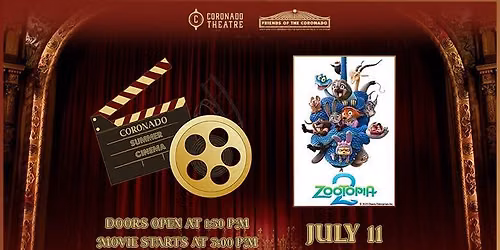 Coronado Summer Cinema - Zootopia 2 (FREE ADMISSION)