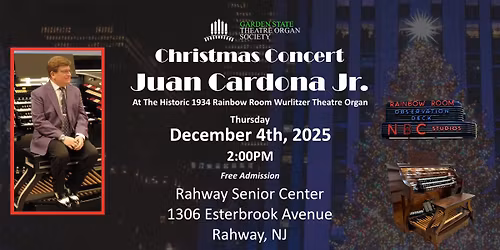 Free Christmas Concert - Juan Cardona Jr. at the Rainbow Room Wurlitzer