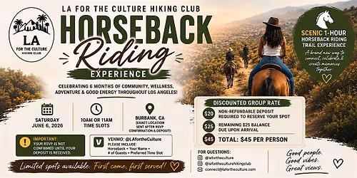 LA for the Culture Hiking Club: Horseback Riding Experience