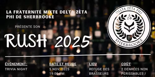 RUSH 2025 - ACTE CULTUREL : Trivia Night