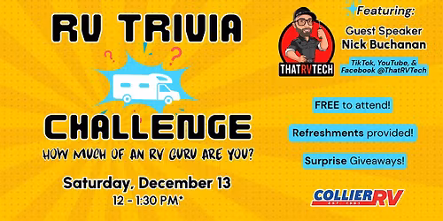 RV Seminar - RV Trivia Challenge: How Much of an RV Guru are You?