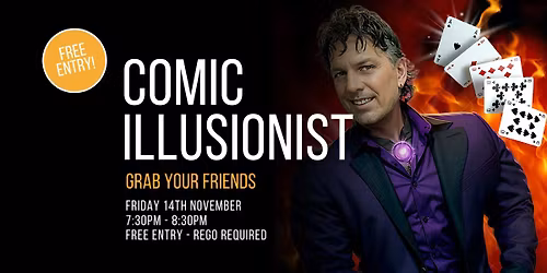 FREE Comic Illusionist Magic Show