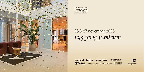 De Architecten Showroom bestaat 12,5 jaar \u2013 en dat vieren we graag met jou!