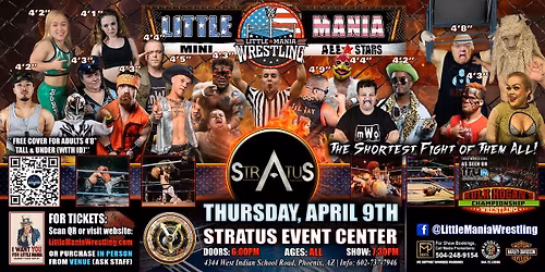Phoenix, AZ - Little Mania Mini Wrestling @  Stratus Event Center