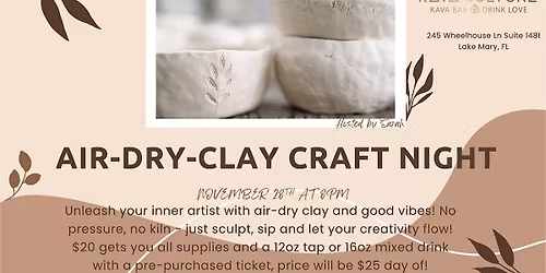 Air Dry Clay Craft Night