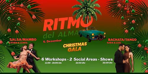 CHRISTMAS GALA \u2013 WORKSHOPS DEL ALMA - 2 Areas Salsa Bachata