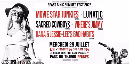 Beast Binic Summer Fest le 29 juillet 2026 @Parc du Thabor 