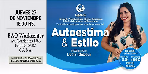 Autoestima & Estilo - Presencial con Merienda