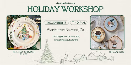 Holiday Workshop - Craft Night - Paint and Sip