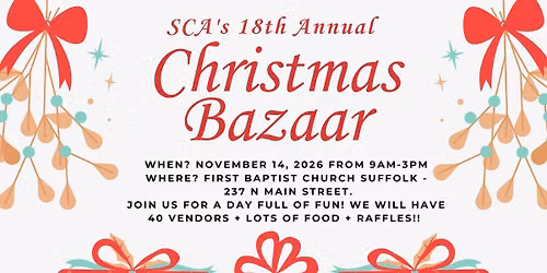 SCA's 18th Annual Christmas Bazaar
