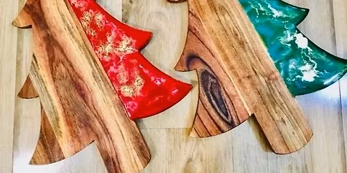 Holiday Crafting - Resin Christmas Tree Board